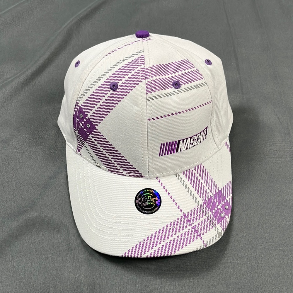 Fast Eddie Racewear Purple and White NASCAR Ball Cap | One Size Fits All
